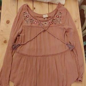 Mauve long Sleeve Blouse